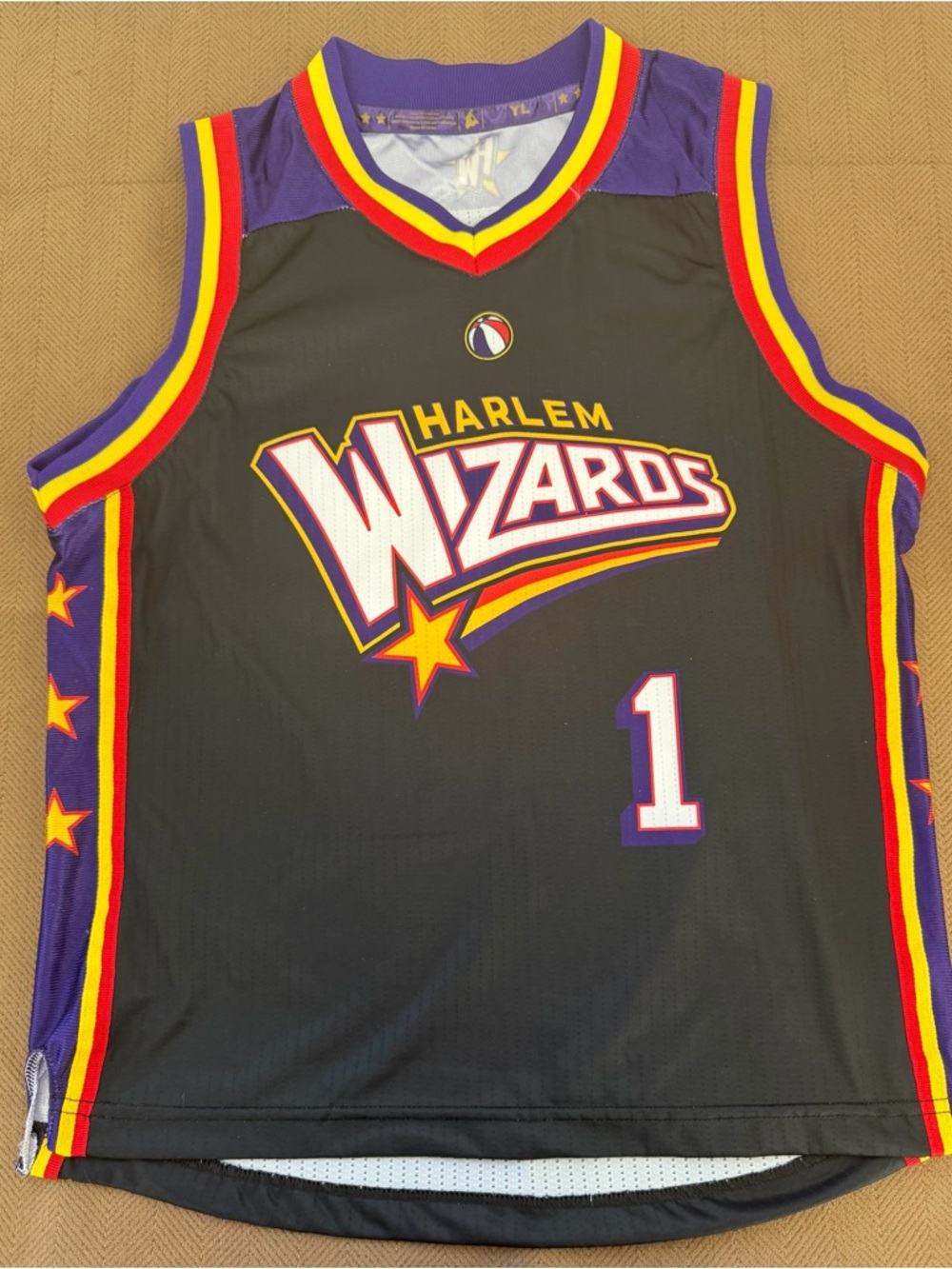 YL Harlem Wizards Black & Purple Basketball Jersey